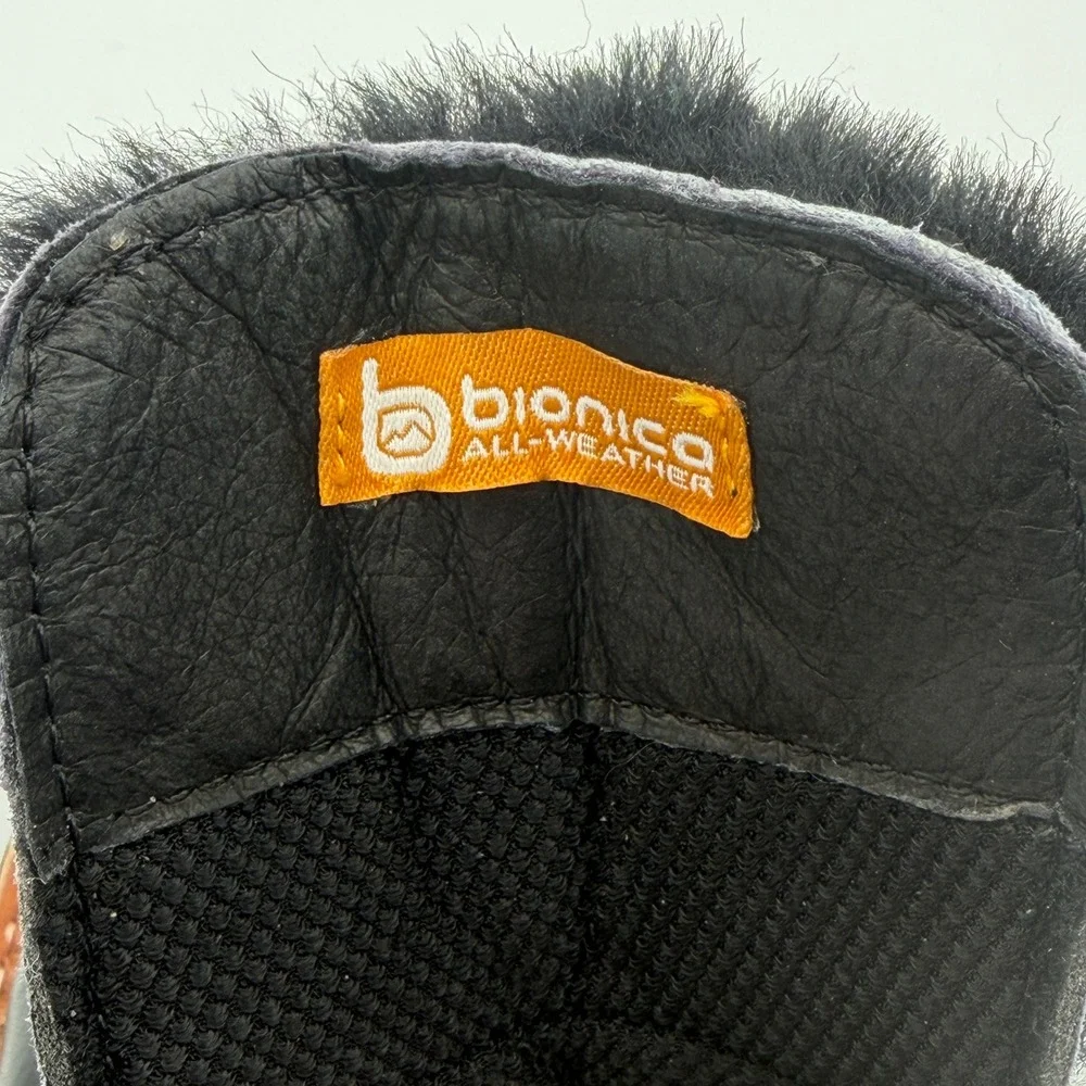 Bionica Darlene All-Weather Black Leather Wool Hiker Boots NWOT Fits 7–7.5‎